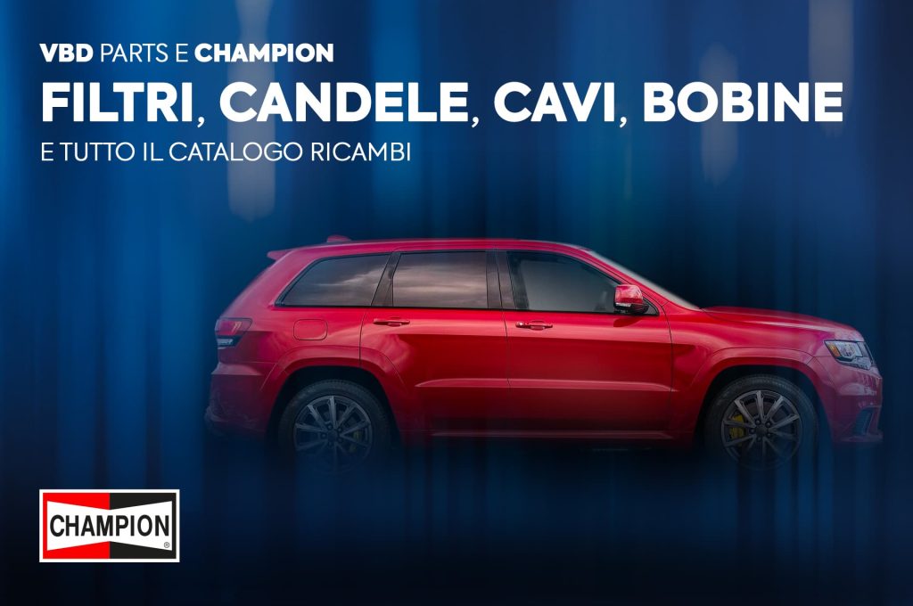 VBD Parts distribuisce Champion: filtri, candele, cavi, bobine 6 VBD Parts distribuisce Champion